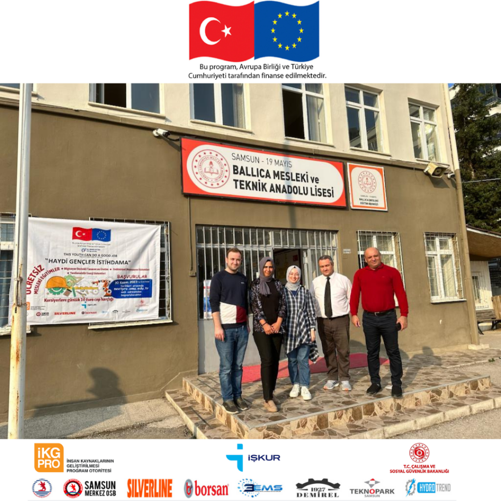 Proje tanıtımı için Bafra Mimar Sinan Mesleki ve Teknik Anadolu Lisesi ve  Ondokuz Mayıs İlçesi Ballıca Mesleki ve Teknik Anadolu Lisesi’ne ziyarette bulunulmuştur.
